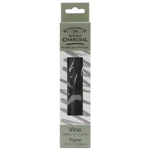 Winsor & Newton Artists' Vine Charcoal 12 Pack Medium