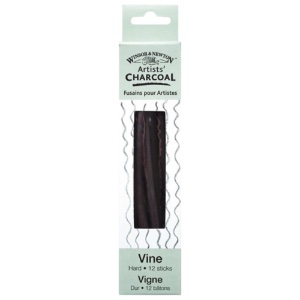 Winsor & Newton Artists' Vine Charcoal 12 Pack Hard