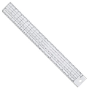 Standard Grid Ruler with Stainless Steel Edge 12"
