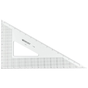 Clear Acrylic Grid Triangle with Stainless Steel Edge 30/60 14"