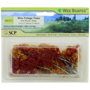 Wee Scapes Wire Foliage Trees - Fall Mixed, 24 pack