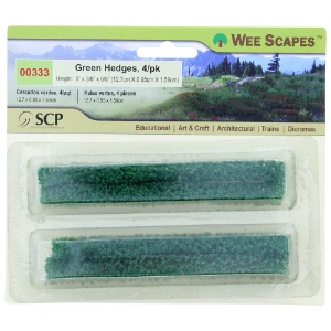Simi Creative Wee Scapes Green Hedges 4 Pack 5"x3/8"x5/8"