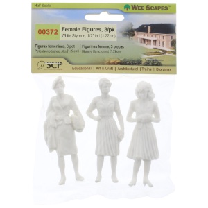 Wee Scapes Female 1/2" - White, 3pack