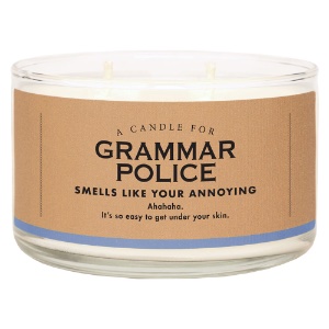 Whiskey River Soap Co. Duo Candle Grammar Police