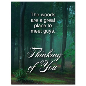 Whiskey River Soap Co. Greeting Card Guys In The Woods