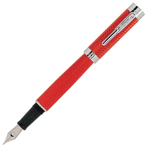Conklin Herringbone Signature Fountain Pen Red Medium