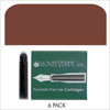 Monteverde Standard Ink Cartridge 6 Pack Brown