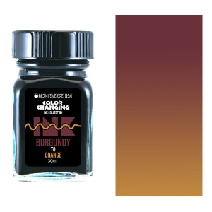 Monteverde USA Color Changing Fountain Pen Ink 30ml Burgundy To Orange