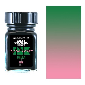 Monteverde USA Color Changing Fountain Pen Ink 30ml Green To Pink