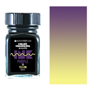 Monteverde USA Color Changing Fountain Pen Ink 30ml Purple To Yellow