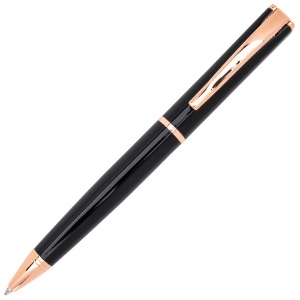Monteverde USA Impressa Ballpoint Pen Black w/Rose Gold Trim