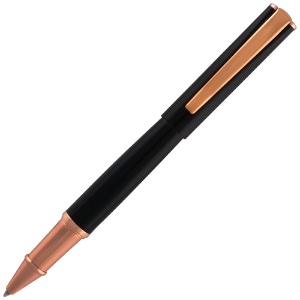 Monteverde USA Impressa Rollerball Pen Black w/Rose Gold Trim