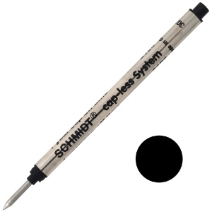 Schmidt 8126 Long Capless Rollernall Refill 0.6mm Black