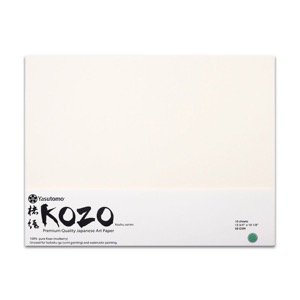 Yasutomo Kozo Pure Japanese Art Paper 10 Sheets 10-1/2"x13-3/4"