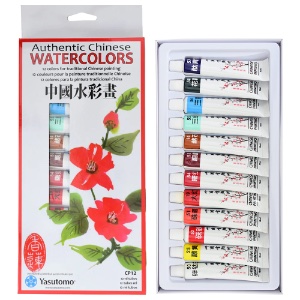 Yasutomo Authentic Chinese Watercolors 12 Set