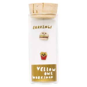 Yellow Owl Workshop Post Earrings Burger & Fries