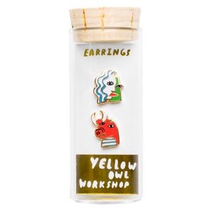 Yellow Owl Workshop Post Earrings Cubist