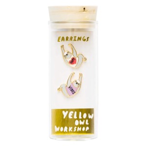 Yellow Owl Workshop Post Earrings Sloth Vibes