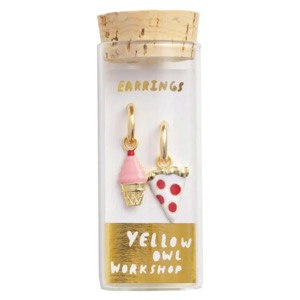 Yellow Owl Workshop Hoop Earrings Pizza & Ice Cream