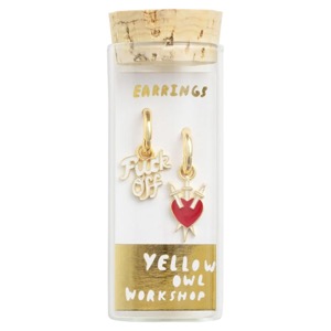 Yellow Owl Workshop Hoop Earrings F*ck Off & Heart