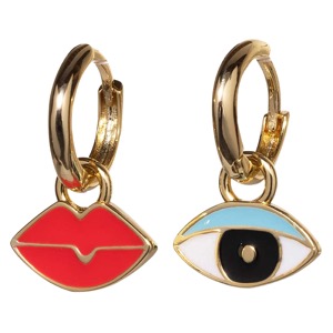 Yellow Owl Workshop Hoop Earrings Eyes & Lips