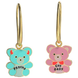 Yellow Owl Workshop Drop Earrings Cry Baby Psycho Teddies