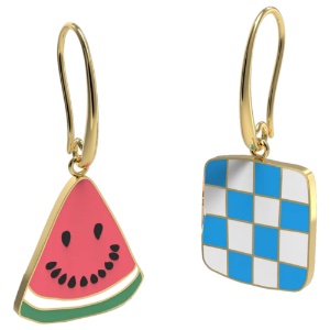 Yellow Owl Workshop Drop Earrings Watermelon Picnic