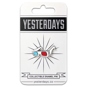 Yesterdays Enamel Pin 3D Glasses