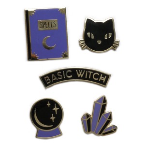 Yesterdays Enamel Pin Basic Witches 5 Set