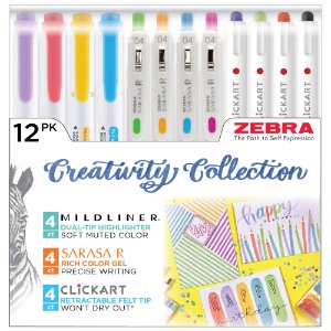 Zebra Creativity Collection 12 Pack