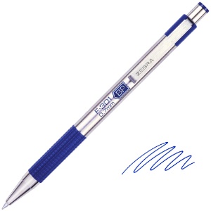 Zebra F-301 Retractable Ballpoint Pen 0.7mm Blue