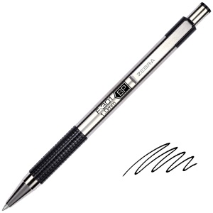 Zebra F-301 Retractable Ballpoint Pen 1mm Black