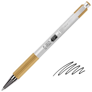 Zebra F-301 Retractable Earthy Tones Ballpoint Pen 0.7mm Sandstone/Black
