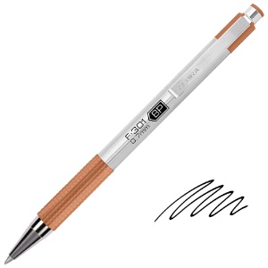 Zebra F-301 Retractable Earthy Tones Ballpoint Pen 0.7mm Terracotta/Black