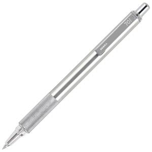 Zebra F-701 All Metal Retractable Ballpoint Pen 0.7mm Stainless Steel