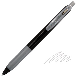Zebra SARASA Clip Decoshine Retractable Gel Pen Silver