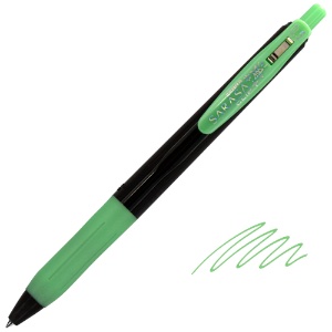 Zebra SARASA Clip Decoshine Retractable Gel Pen Green