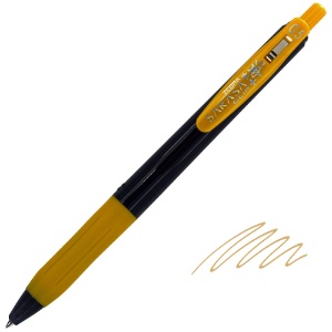 Zebra SARASA Clip Decoshine Retractable Gel Pen Gold