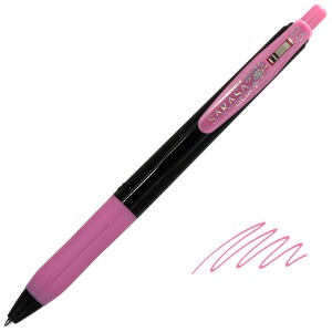 Zebra SARASA Clip Decoshine Retractable Gel Pen Pink