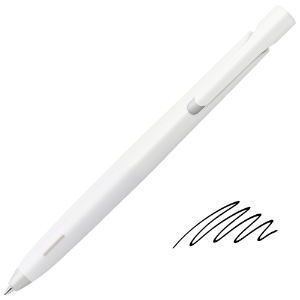 Zebra bLen White Retractable Gel Pen 0.7mm Black