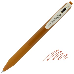 Zebra SARASA Clip Vintage Retractable Gel Pen 0.5mm Camel Yellow