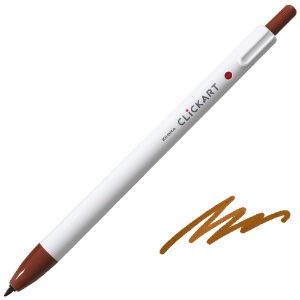 Zebra ClickArt Marker Pen 0.6mm Brown