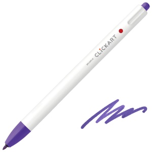 Zebra ClickArt Marker Pen 0.6mm Purple