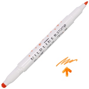Zebra Mildliner Dual-Tip Stamp Marker Arrow/Apricot