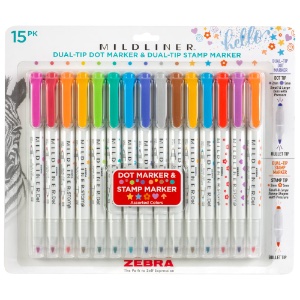 MILDLINER DOT/STAMP 15pk