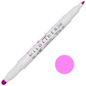 Zebra Mildliner Dual-Tip Dot Marker Fuchsia