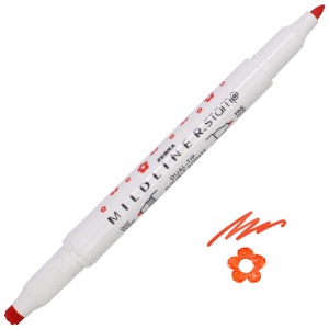 Zebra Mildliner Dual-Tip Stamp Marker Daisy/Marigold