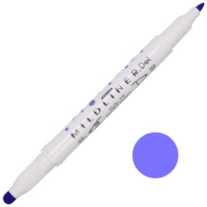Zebra Mildliner Dual-Tip Dot Marker Lavender