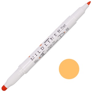 Zebra Mildliner Dual-Tip Dot Marker Apricot