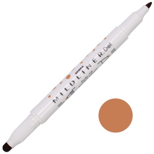 Zebra Mildliner Dual-Tip Dot Marker Copper